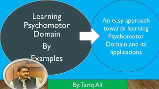 Psychomotor Domain Blooms Taxonomy with examples Part 4 [upl. by Burrus]