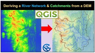 Deriving River Network amp Catchments from a DEM using QGIS [upl. by Norvol]