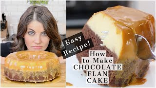 How to Make the Best Chocoflan  Super Easy Recipe  Chocolate Flan Cake [upl. by Anilyx525]