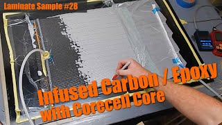 Laminate Sample 28 Infused Carbon  Epoxy with Corecell Core [upl. by Lodhia]