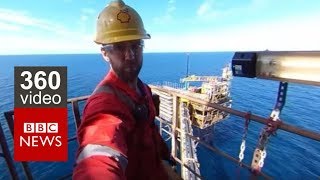 In 360 Life on an Oil Rig BBC News [upl. by Gail]