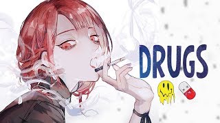 Nightcore  Drugs  UPSAHL Lyrics [upl. by Angelo]