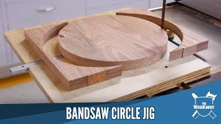 Bandsaw Circle Jig  Woodworking [upl. by Niamor355]