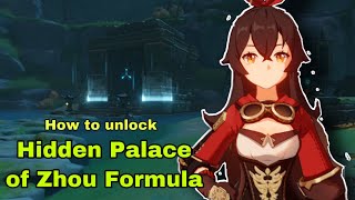 Genshin Impact How to unlock Hidden Palace of Zhou Formula [upl. by Dorothi]