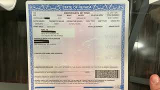 How to transfer a Nevada Title DONT GET SCAMMED [upl. by Nylknarf]