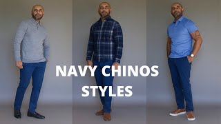 How To Wear Navy Chinos 5 Ways [upl. by Wiener437]