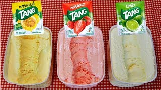 FAÇA 4 LITROS DE SORVETE COM APENAS 1 PACOTE DE SUCO TANG  RENDE MUITO [upl. by Johnstone]