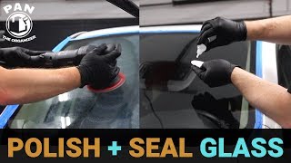 HOW TO POLISH AND CERAMIC COAT CAR GLASS [upl. by Fatimah]