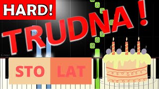 🎹 Sto lat  Piano Tutorial TRUDNA wersja 🎵 NUTY W OPISIE 🎼 [upl. by Kneeland]