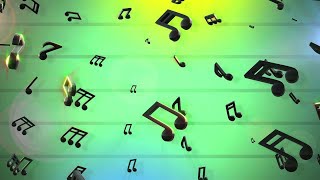 Music Notes Background loop  Green Screen Motion Graphics Animated Background Copyright Free [upl. by Shay]