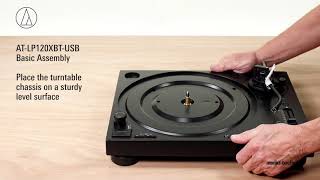 ATLP120XBTUSB Setup  DirectDrive Turntable Analog Wireless amp USB [upl. by Nnayllek292]