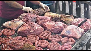 Huge Grills Giant Burgers Asado Sausages Picanha Mortadella Fried Pizza Italy Street Food [upl. by Leacock460]