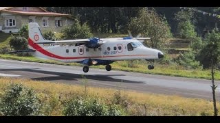 Landings and Takeoffs at Lukla Airport 2800m  New High definition footage [upl. by Holzman]