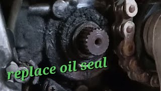 KX250F  replace oil seal counter shaft [upl. by Yerfoeg]