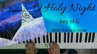 O Holy Night Key Of GEASY Piano Tutorial [upl. by Beffrey147]