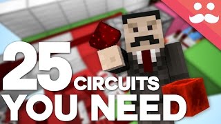 25 Minecraft Redstone Circuits YOU SHOULD KNOW [upl. by Eetnwahs]