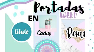 Portadas en Word 💜 Fernanda [upl. by Aitrop]