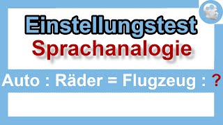 Sprachanalogie im Einstellungstest  Übungsaufgaben mit Lösung und Herangehensweise [upl. by Crean548]