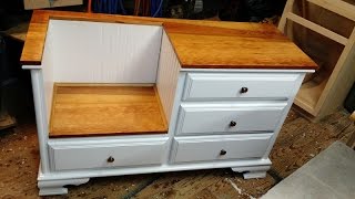 DIY how to convert dresser to a bench thingy [upl. by Adelice522]