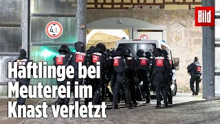 Gefängnismeuterei Polizei stürmt Knast in Thüringen  JVA Untermaßfeld [upl. by Astred]