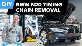 BMW N20N26 Timing Chain Replacement DIY Part 1  Removal amp Disassembly 328i 320i 228i 428i X1 [upl. by Corette898]