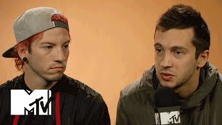 Twenty One Pilots Explain Why Their Album Is Called quotBlurry Facequot  MTV News [upl. by Roosnam808]