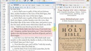 Free Original 1611 King James Bible Bible Analyzer Software [upl. by Annalise192]