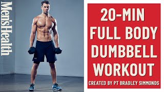 20Minute Full Body Workout Dumbbell Only  Men’s Health UK [upl. by Heins]