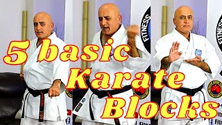 How to learn 5 Basic karate Blocks [upl. by Thorbert]