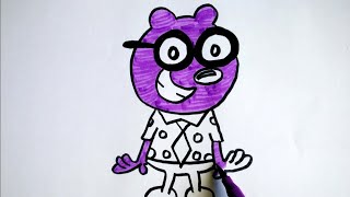 How To Draw  Coloring Cartoon Charater Episode  Walden From Wow Wow Wubbzy  Colours for kids [upl. by Ahsrats]