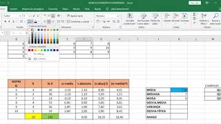 MEDIDAS DE DISPERSIÓN EN EXCEL [upl. by Carbrey]