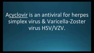 How to pronounce acyclovir Zovirax Memorizing Pharmacology Flashcard [upl. by Jerrie]