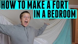 HOW TO MAKE A FORT IN A BEDROOM  thatkid1613 [upl. by Macnamara]