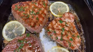 GARLIC BUTTER TUNA STEAK  TUNA STEAK RECIPE  TUNA RECIPE  FRUGALLYT [upl. by Etsirhc139]