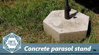 How to make a concrete parasol stand  DIY [upl. by Bar]