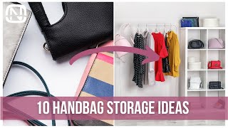 10 handbag storage ideas for small spaces  OrgaNatic [upl. by Kcyrred]