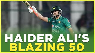 Haider Alis Blazing 50  Pakistan vs West Indies  1st T20I 2021  PCB  MK1L [upl. by Darlleen319]