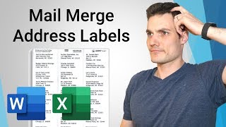 How to Mail Merge Address Labels  Office 365 [upl. by Kayley]