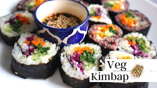 How to make Gimbap aka Kimbap  Veg Kimbap Korean Recipe in Hindi  Veg Korean Sushi [upl. by Starinsky358]