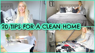 20 TIPS FOR A CLEAN HOME  HABITS FOR KEEPING A CLEAN HOUSE [upl. by Charmain389]