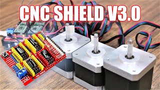 Arduino CNC Shield Tutorial  Control Stepper Motors using CNC Shield V30 [upl. by Berkow]