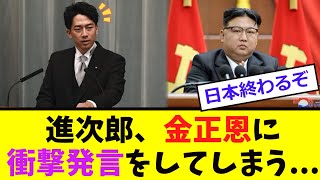 【衝撃】小泉進次郎、「金正恩」にヤバい発言 [upl. by Newo594]