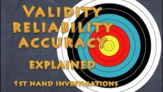 Validity reliability and accuracy explained [upl. by Cchaddie]