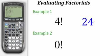 TI Calculator Tutorial Factorials [upl. by Ogir]