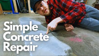 Repair Cracked and Broken Concrete Easy DIY  Garage Floor [upl. by Houghton]