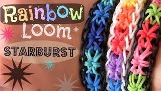 RAINBOW LOOM  Starburst Bracelet  How To  SoCraftastic [upl. by Airlie]