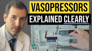 Vasopressors Explained Clearly Norepinephrine Epinephrine Vasopressin Dobutamine [upl. by Akkin]