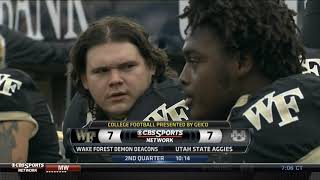 NCAAF 2014 Wake Forest at Utah State 2nd Quarter [upl. by Nivra]