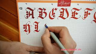 Fraktur Kalligraphie Teil I  How to Fracture Calligraphy  AC Calligraphy [upl. by Joly]