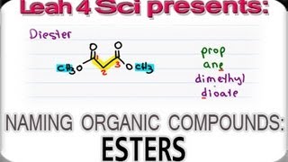 Naming Esters  Organic Chemistry IUPAC Naming by Leah4sci [upl. by Ahcorb]